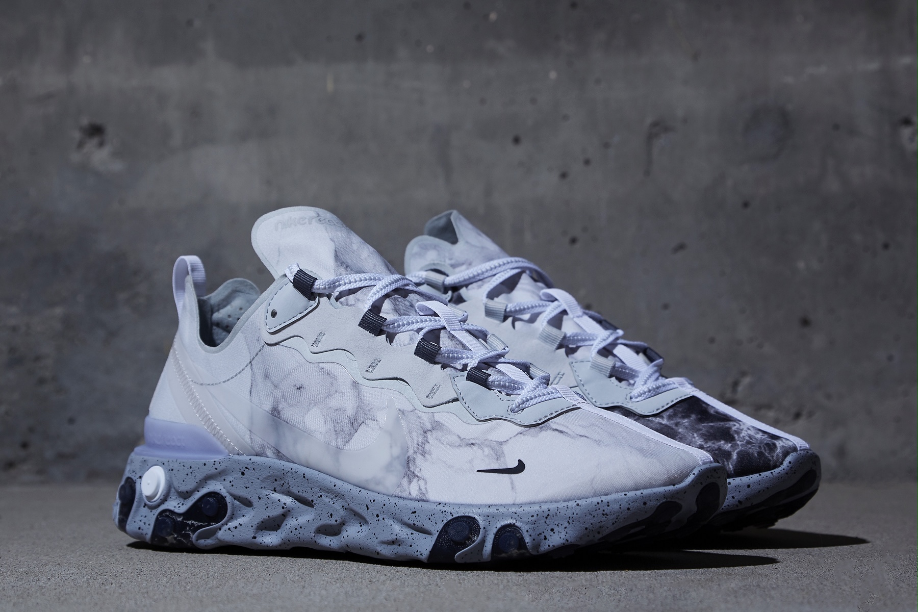 nike white and navy womens world cup react element 55 trainers